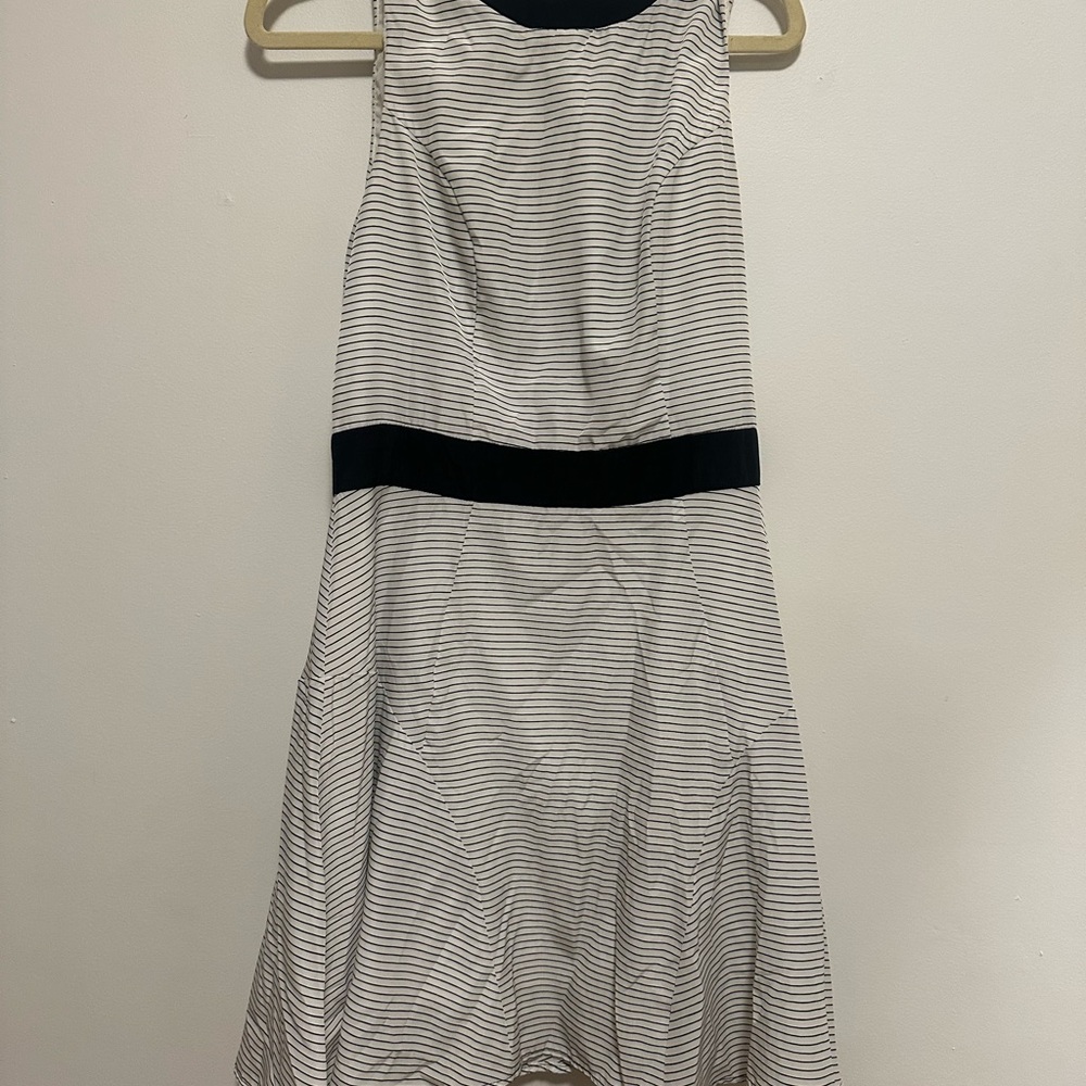 Mossimo Supply Co. Black and White Striped Midi Dress